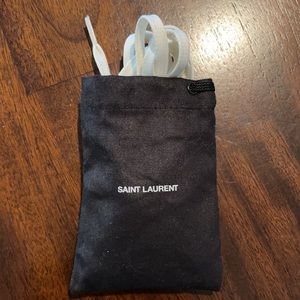 Saint Laurent shoe Laces 50” Long + Pouch NEW